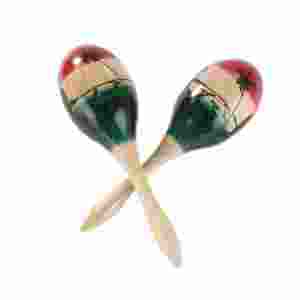 Percussion Plus - Wooden Maracas with Colourful Design (PP217)