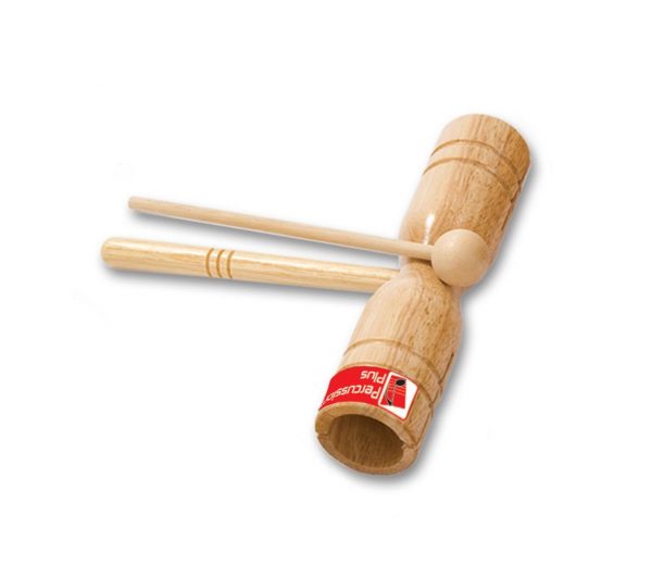 Percussion Plus - Double Wooden Agogo With Beater (PP253)