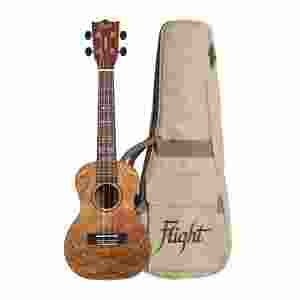Flight - DUC410 QA Quilted Ash Concert Ukulele