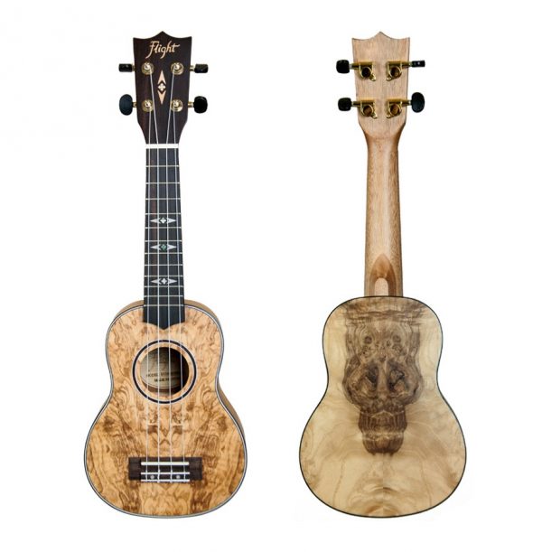 Flight - DUS410  QA Quilted Ash Soprano Ukulele