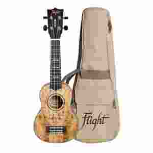 Flight - DUS410  QA Quilted Ash Soprano Ukulele