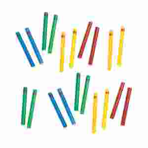 Percussion Plus - Claves Pack of 10 in Mixed Colours (PP20320)